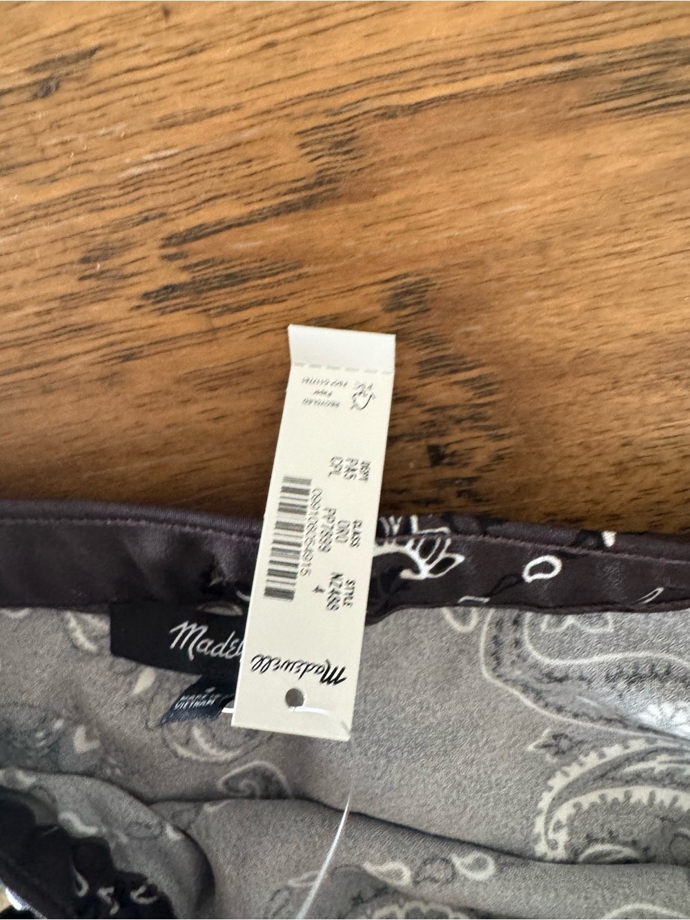 Madewell Black & White Bandana Drawstring Skirt - Picture 4 of 4